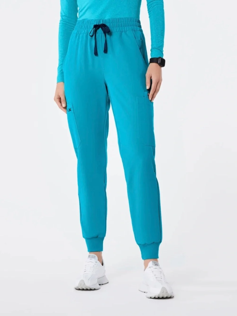 SOLD ON ANOTHER PLATFORM FIGS Uman High Waisted Jogger Scrub Pants Teal M NWT